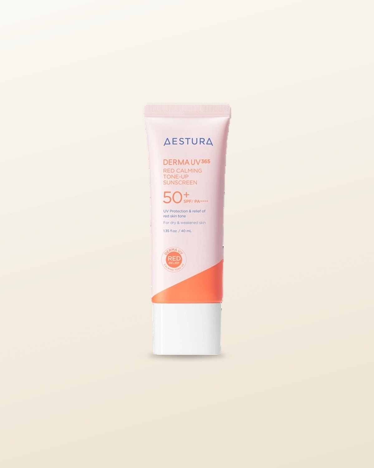 AESTURA Derma UV 365 Red Calming Tone-up Sunscreen 40ml - tonal render