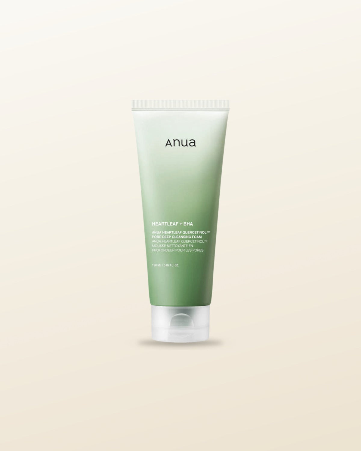 Anua HEARTLEAF QUERCETINOL PORE DEEP CLEANSING FOAM 150ml - tonal render