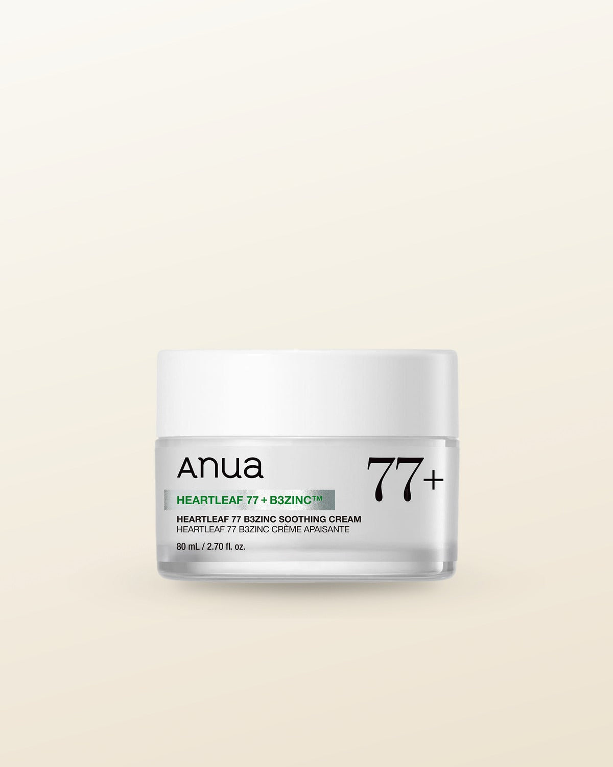 Anua Heartleaf 77 B3Zinc Soothing Cream 80ml - tonal render