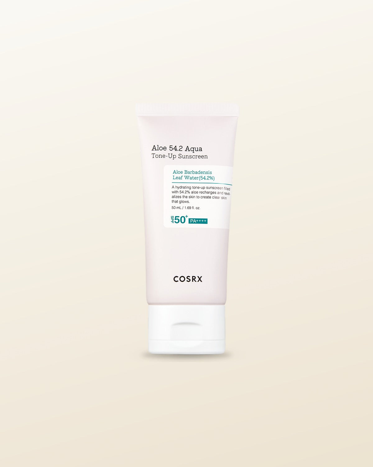 COSRX Aloe 54.2 Aqua Tone-up Sunscreen SPF 50+ PA++++ 50ml - tonal render