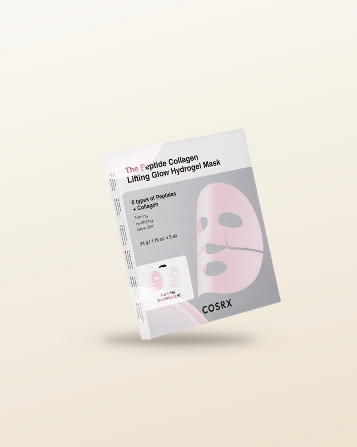 COSRX The Peptide Collagen Lifting Glow Hydrogel Mask 34g X 3ea - tonal render
