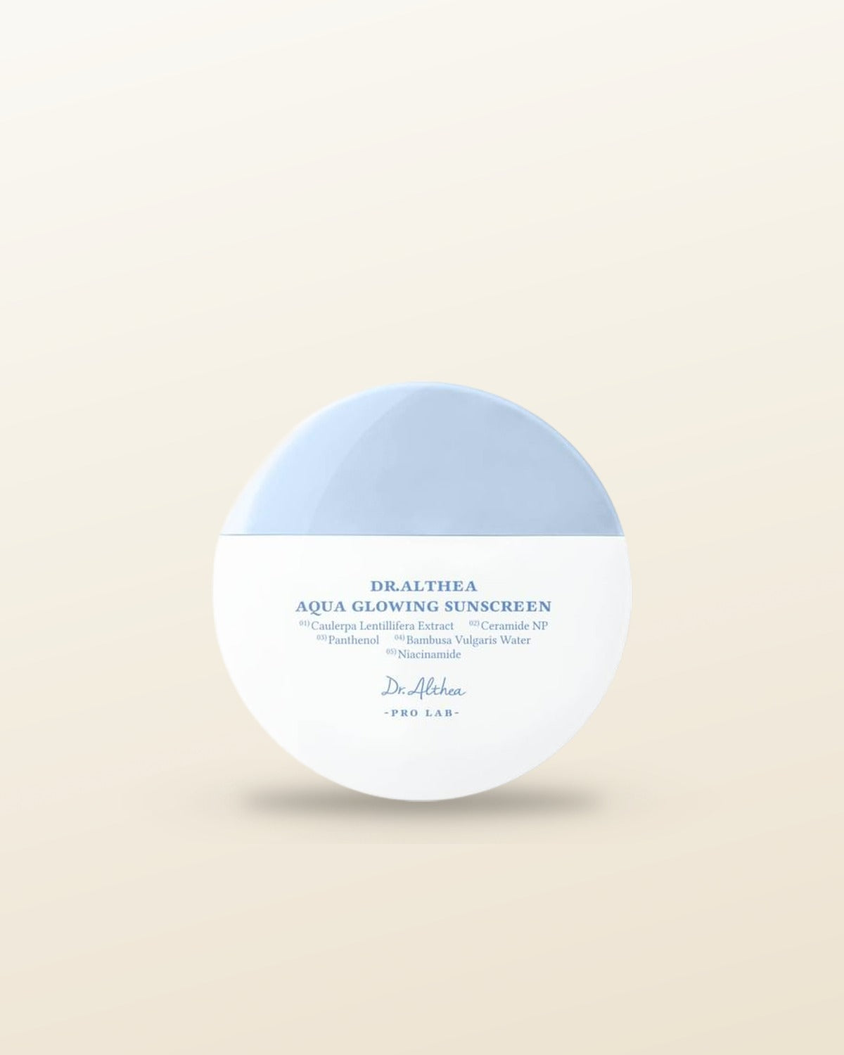 Dr.Althea Aqua Glowing Sunscreen SPF50+ PA+++ 45ml - tonal render