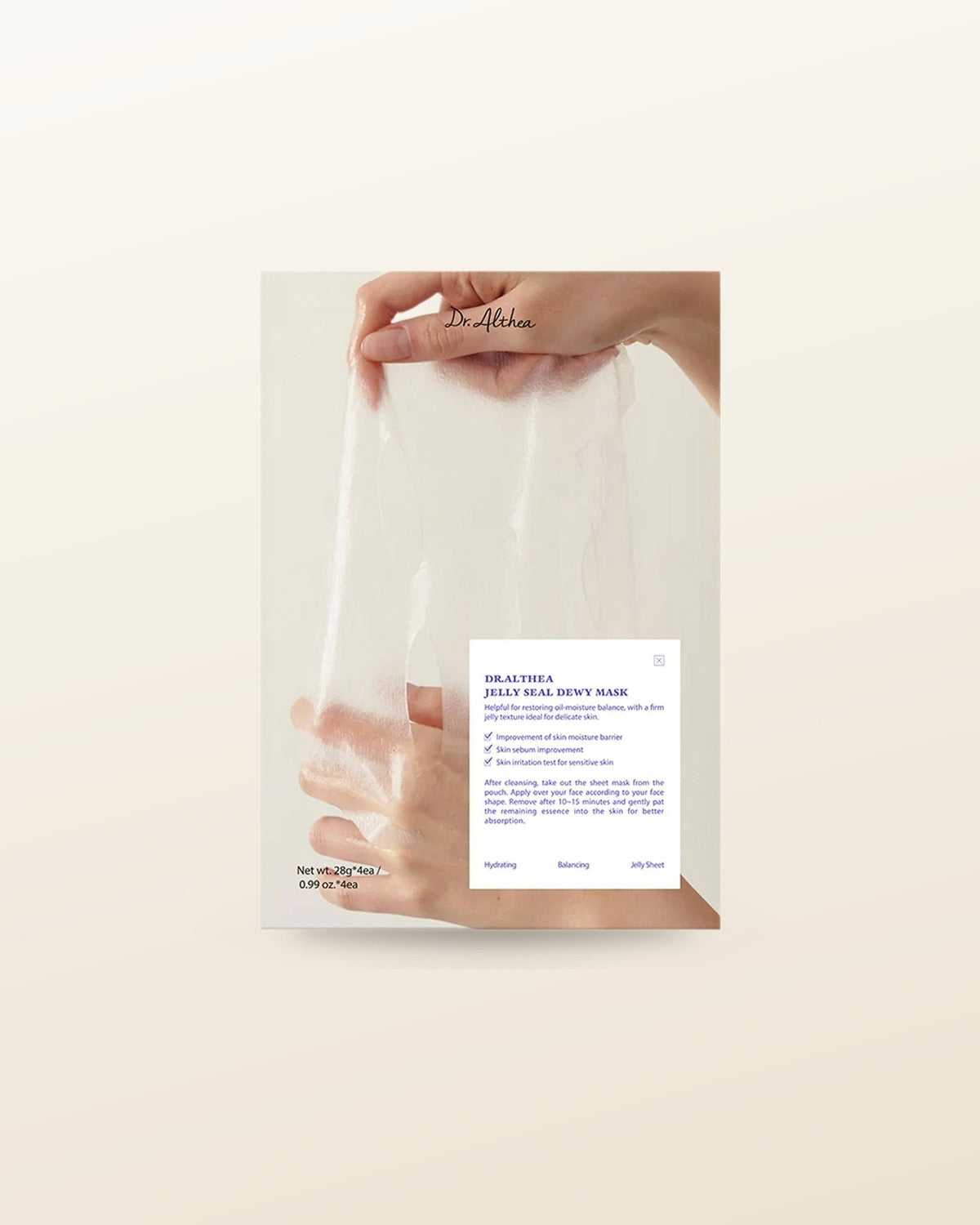 Dr.Althea Jelly Seal Dewy Mask Sheet 28g X 4ea - tonal render