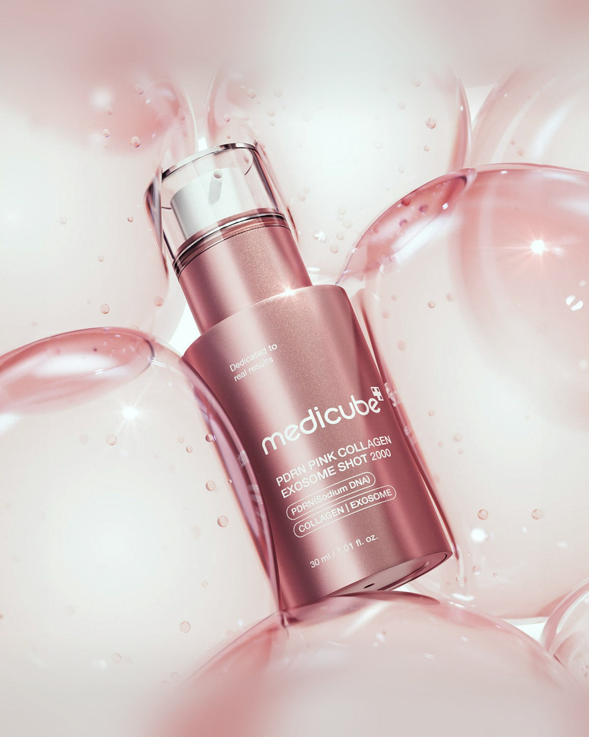 medicube PDRN Pink Collagen Exosome Shot 2000 30ml - tonal render