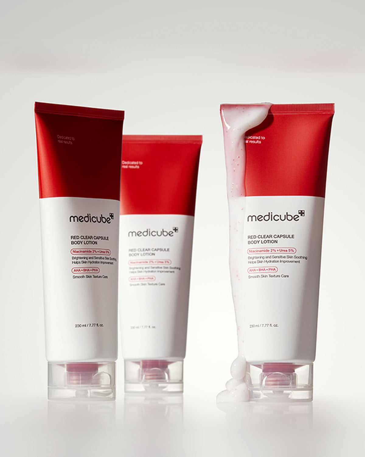 medicube Red Clear Capsule Body Lotion 230ml - tonal render