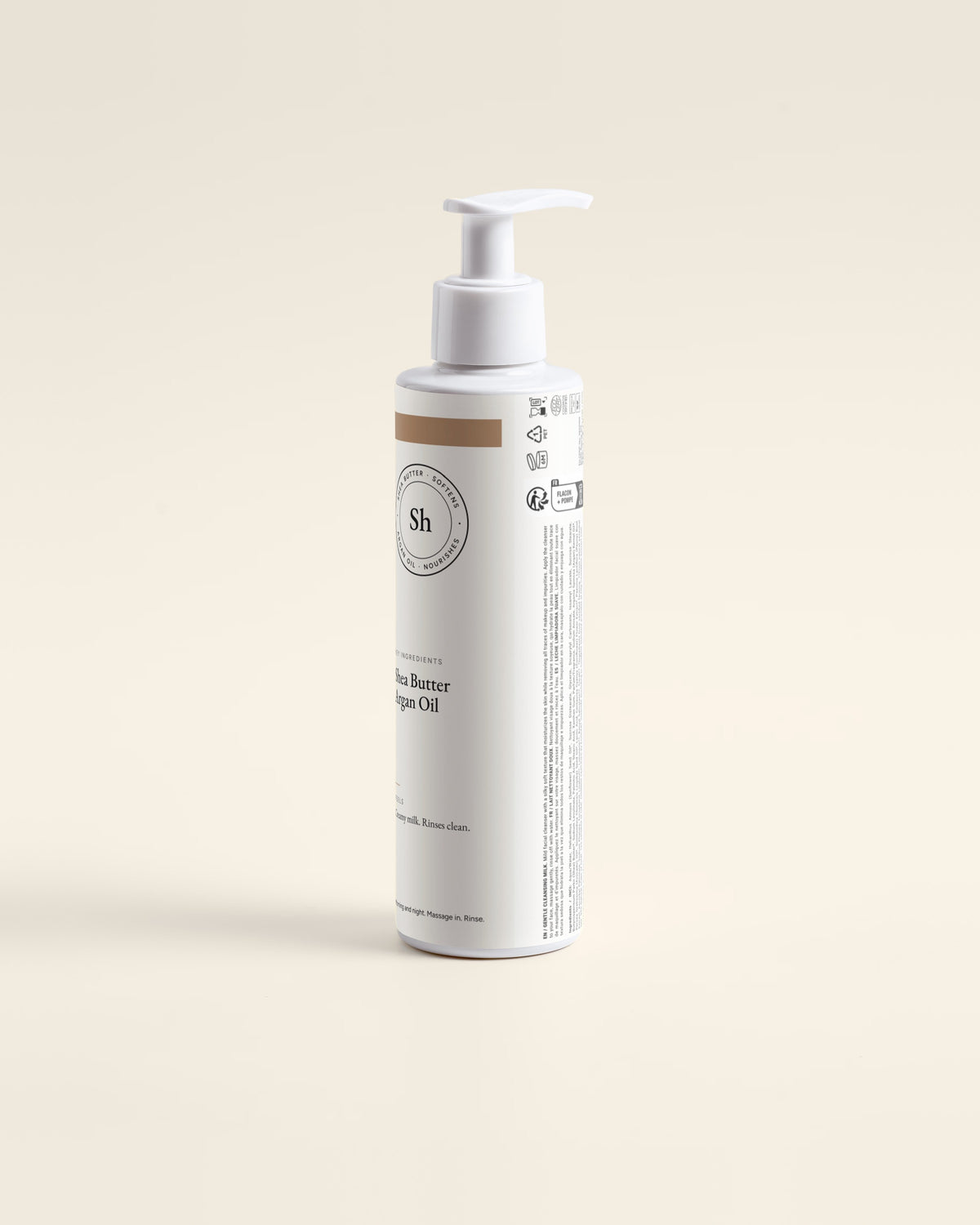 Cream Face Wash for Dry Skin, 190ml back label