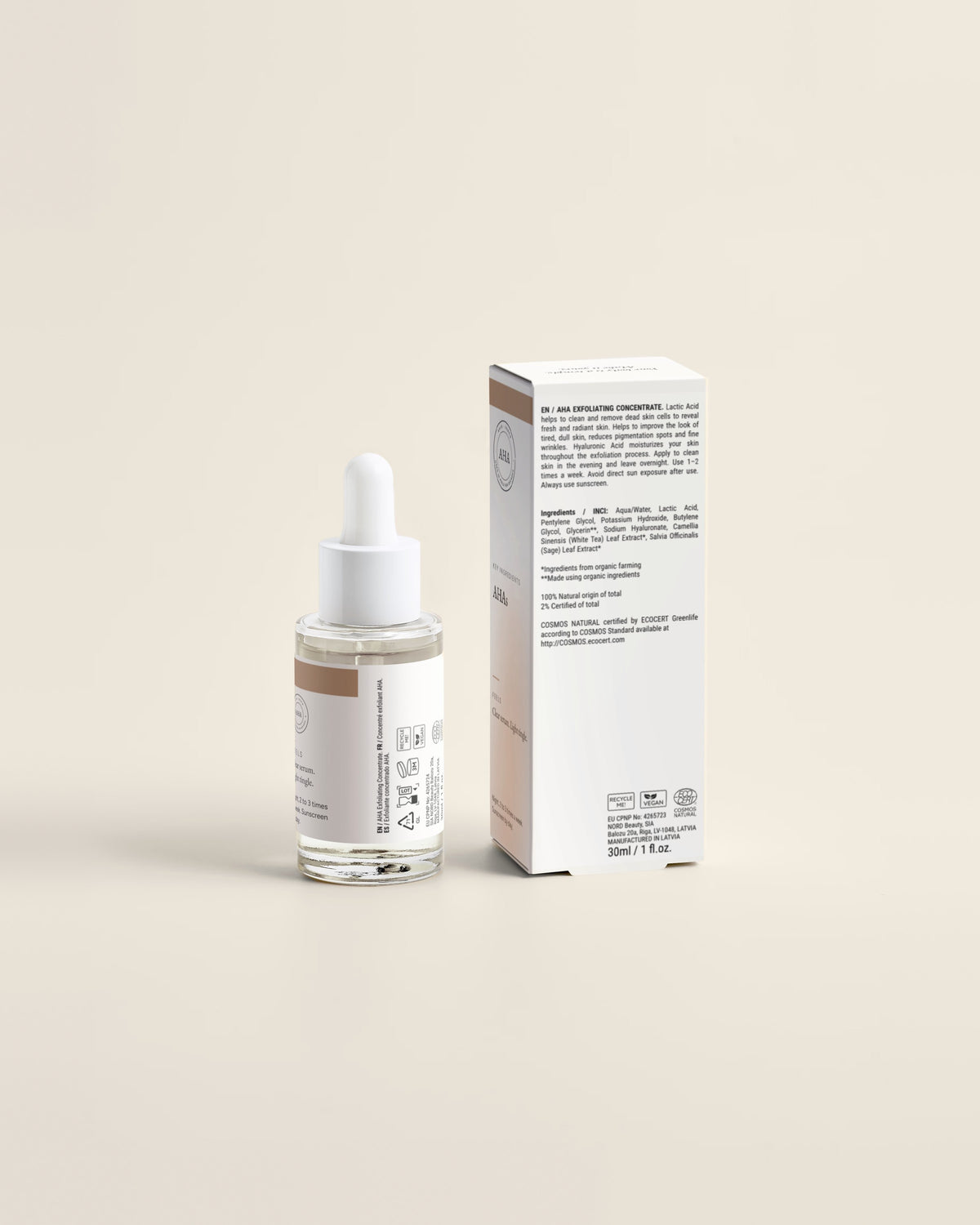Face Peel Serum for Dull Skin, 30ml back label