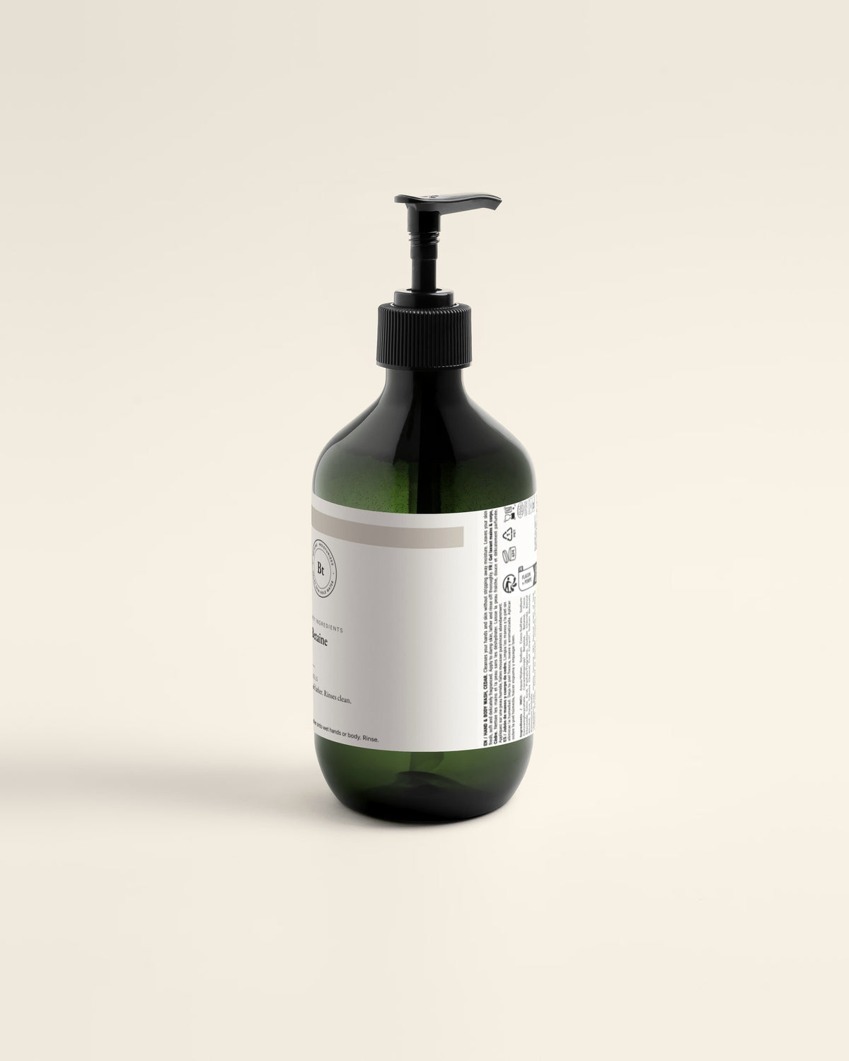 Hand + Body Wash, Peppermint Cedar, 490ml back label
