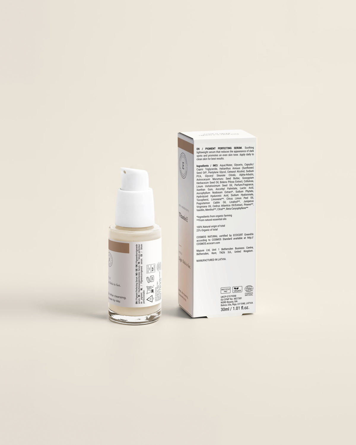 Face Serum for Uneven Tone, 30ml back label