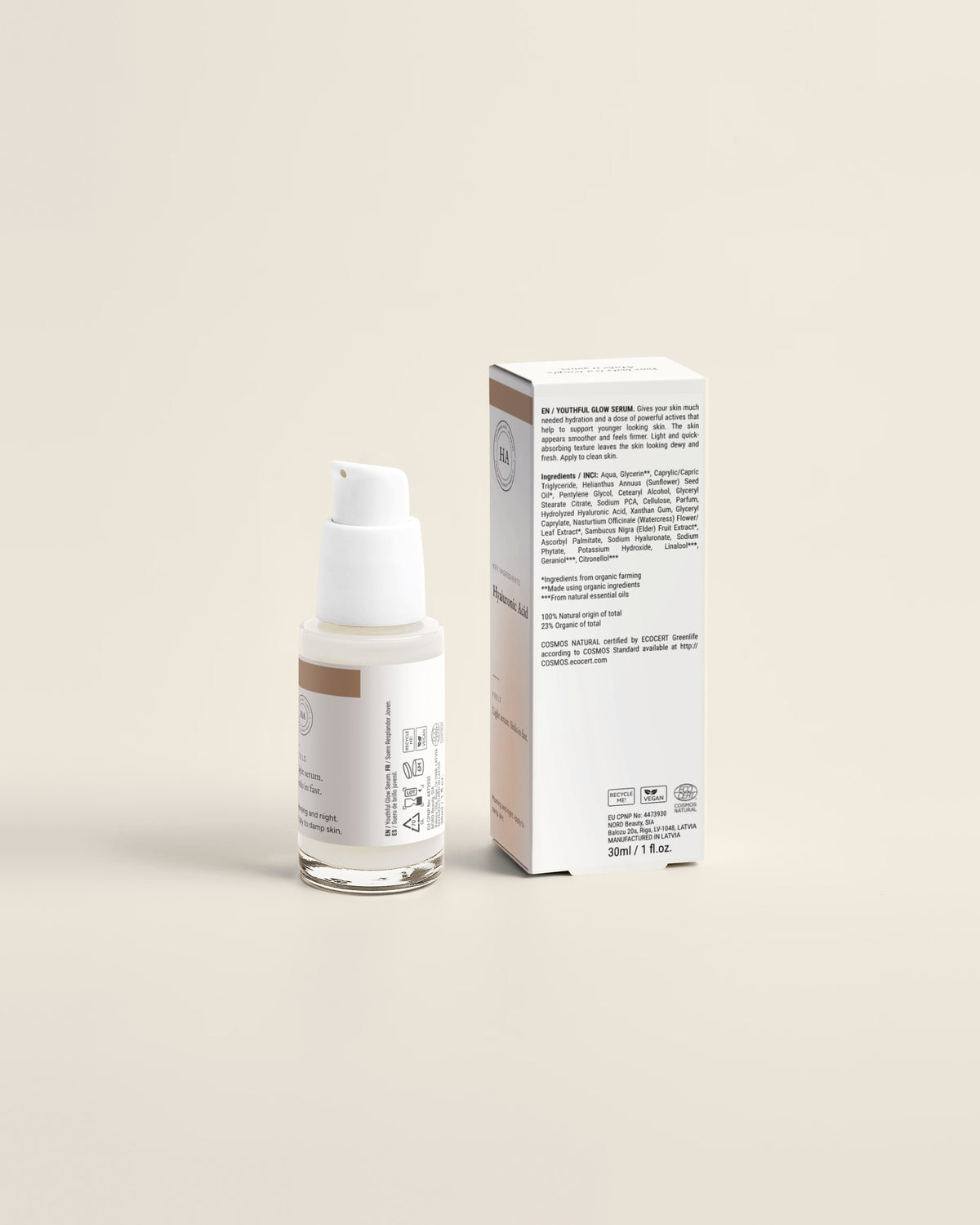 Plump Face Serum for Dry Skin, 30ml back label
