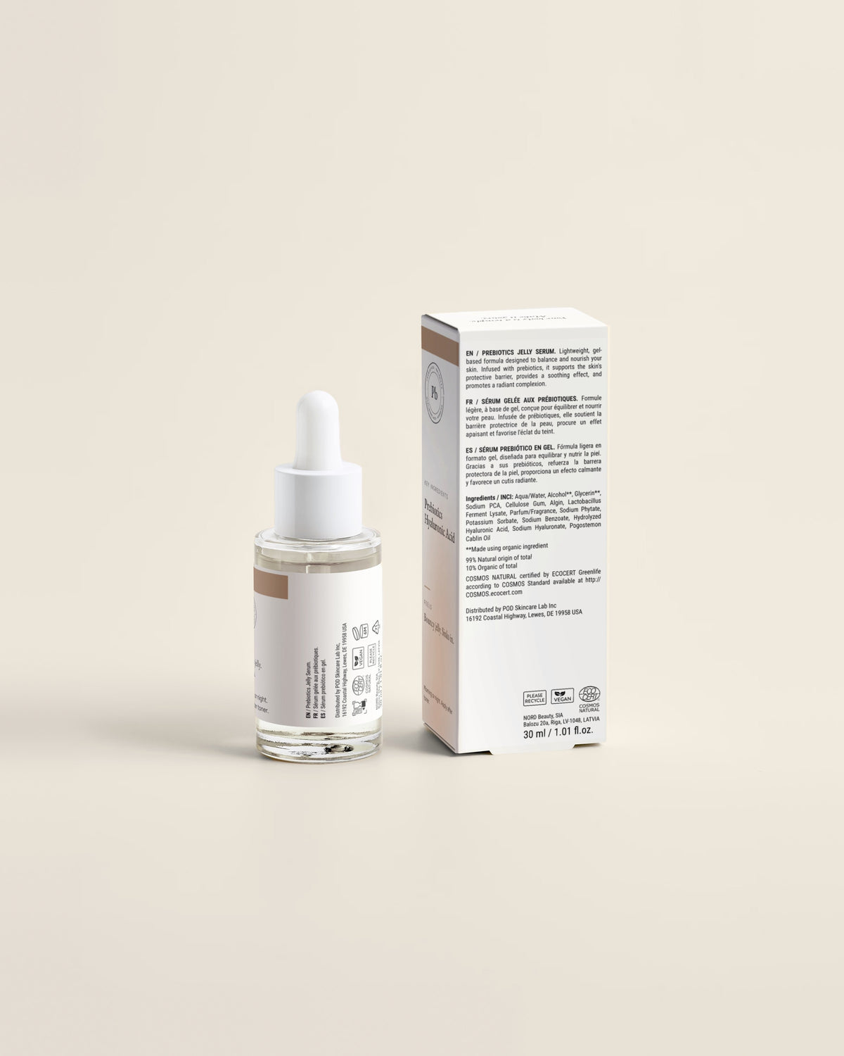 Jelly Face Serum for Over-exfoliated Skin, 30ml back label