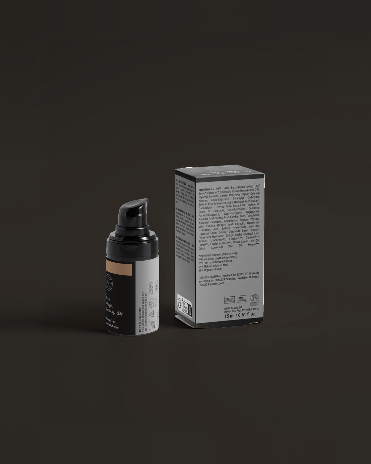 Eye Cream for Tired Eyes, 15ml back label