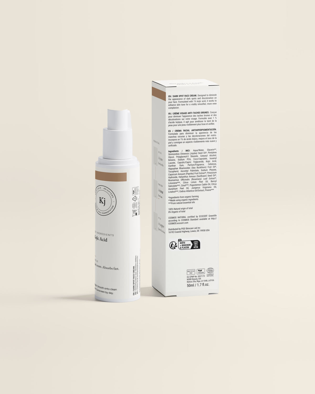 Face Cream for Dark Spots, 50ml back label