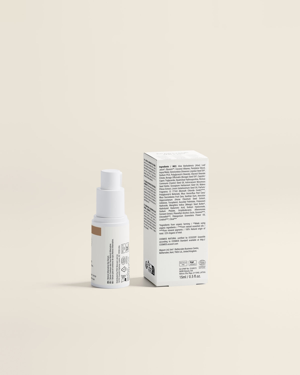 Glow Eye Serum for Fine Lines, 15ml back label