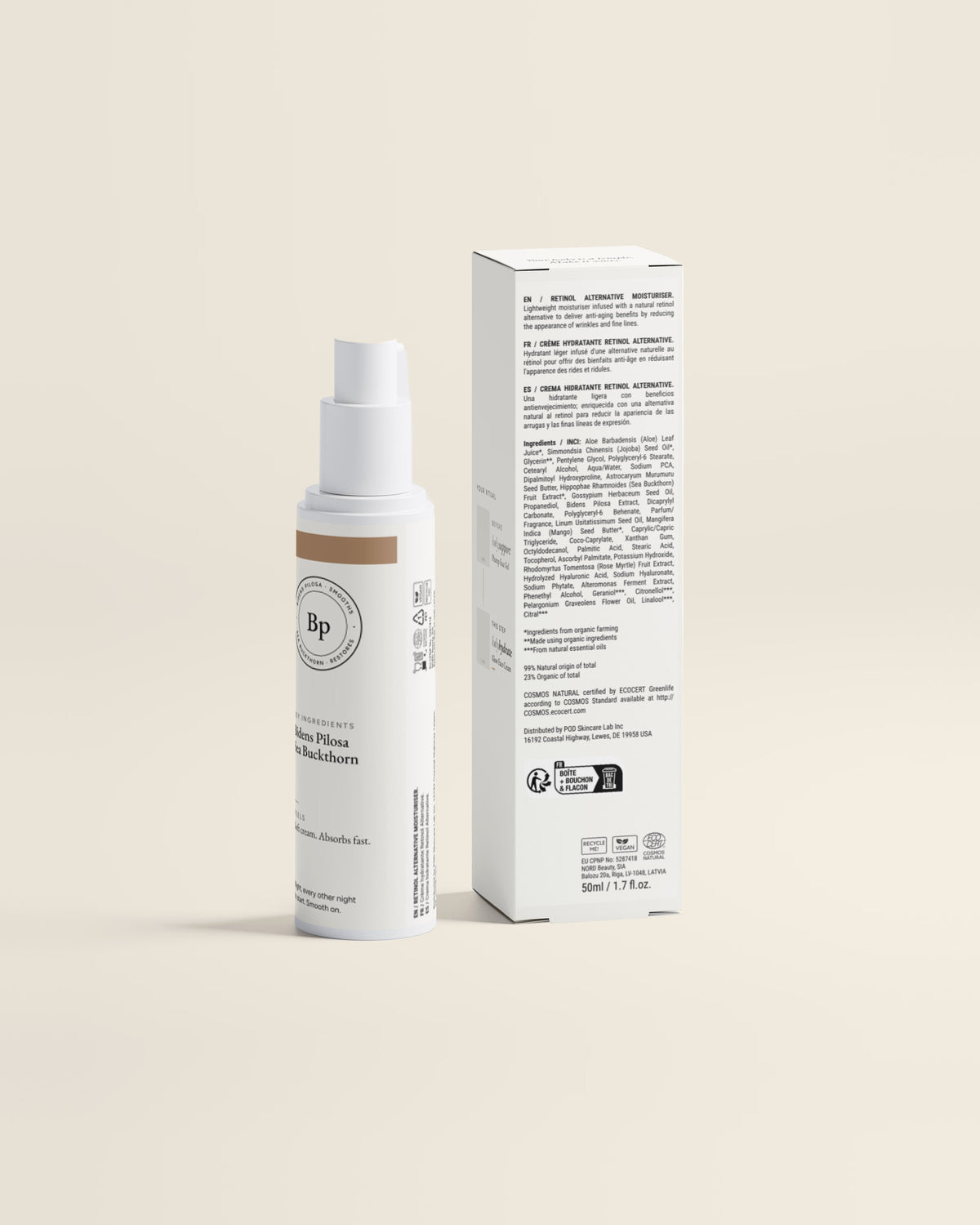 Glow Face Cream for Fine Lines, 50ml back label