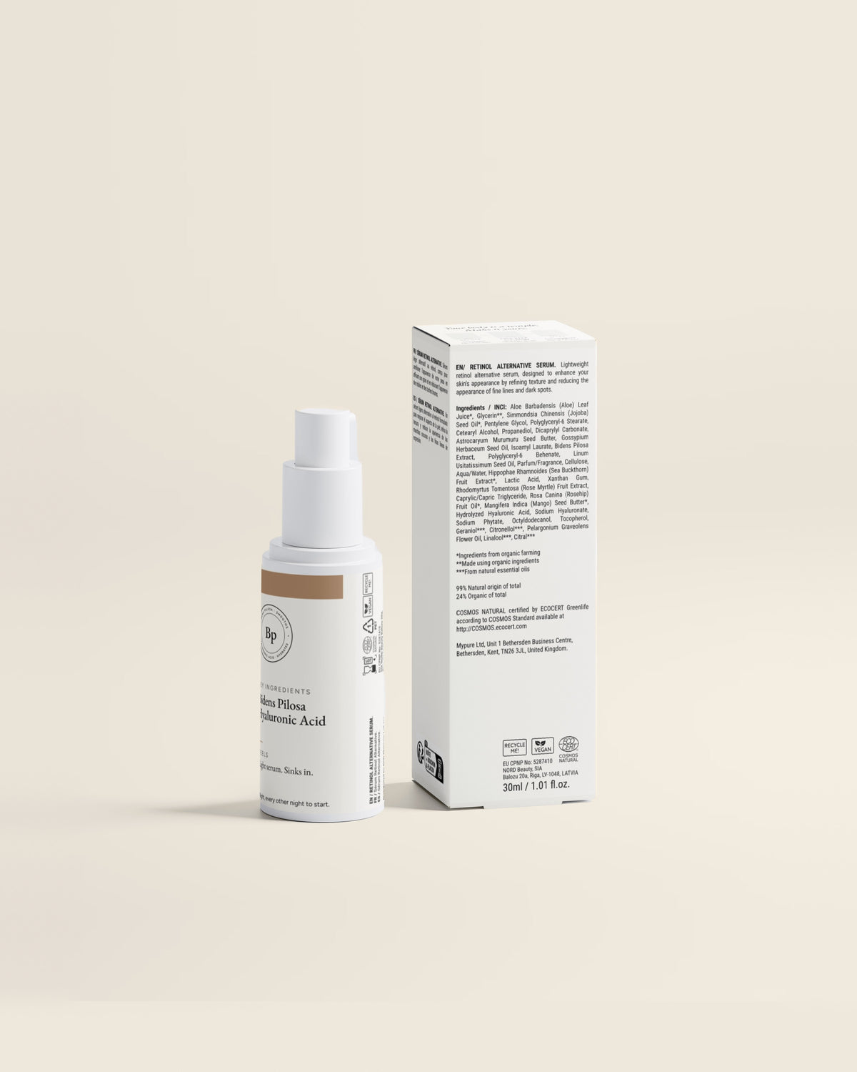 Glow Face Serum for Fine Lines, 30ml back label