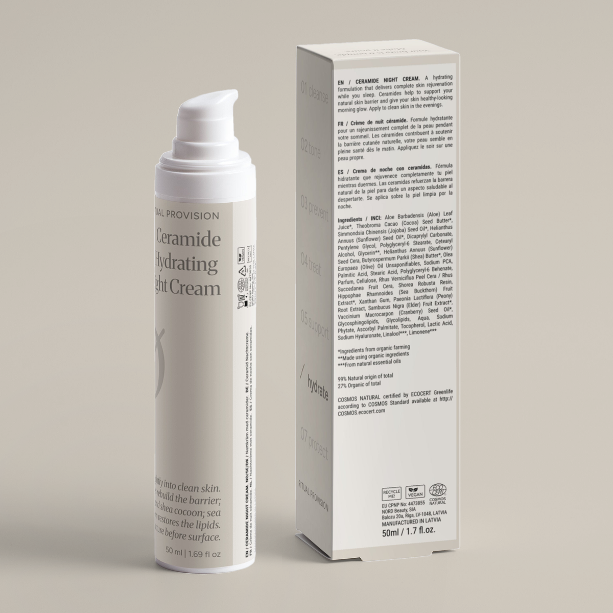 Ceramide Hydrating Night Cream — hero back