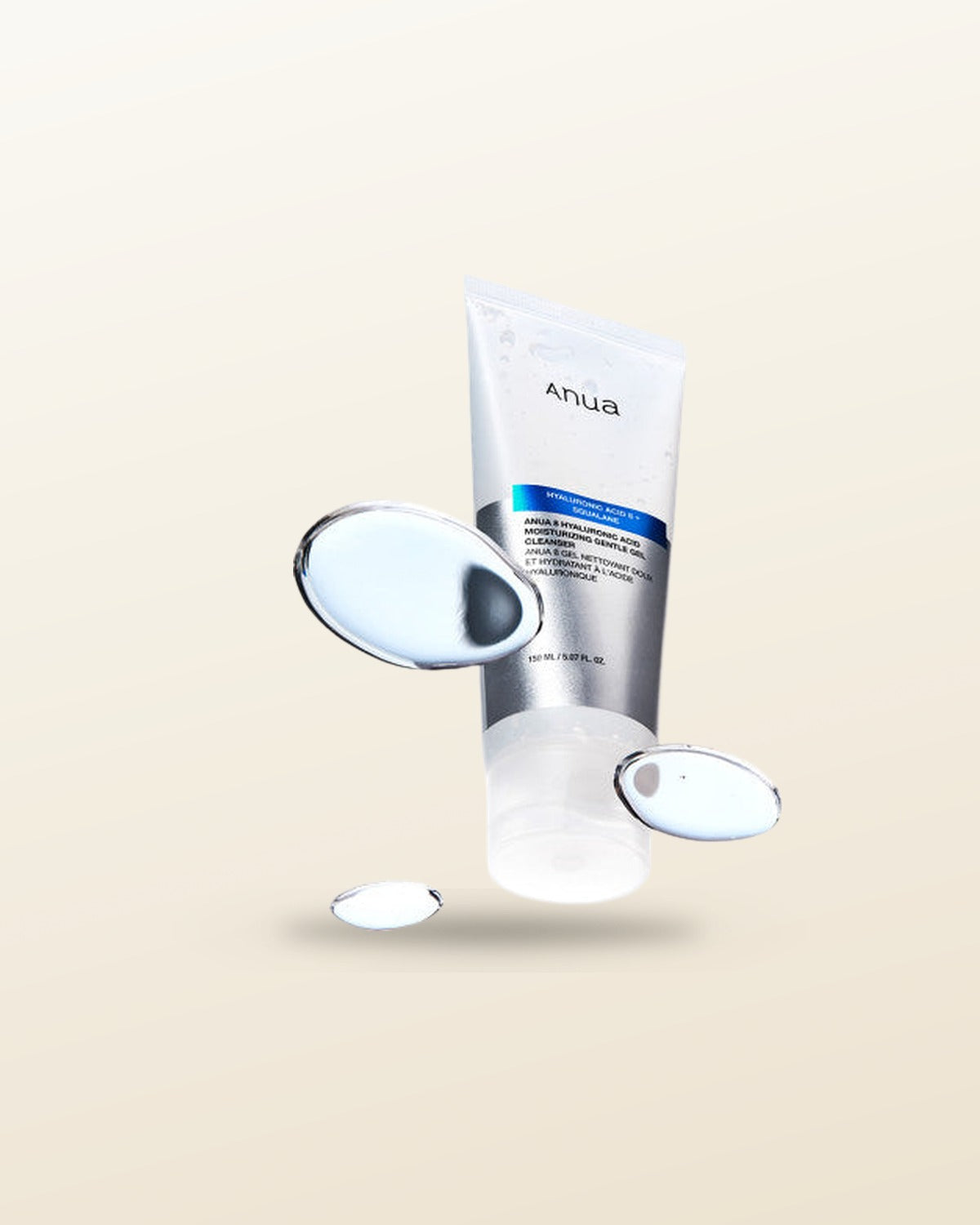Anua 8 Hyaluronic Acid Moisturizing Gentle Gel Cleanser 150ml - tonal render