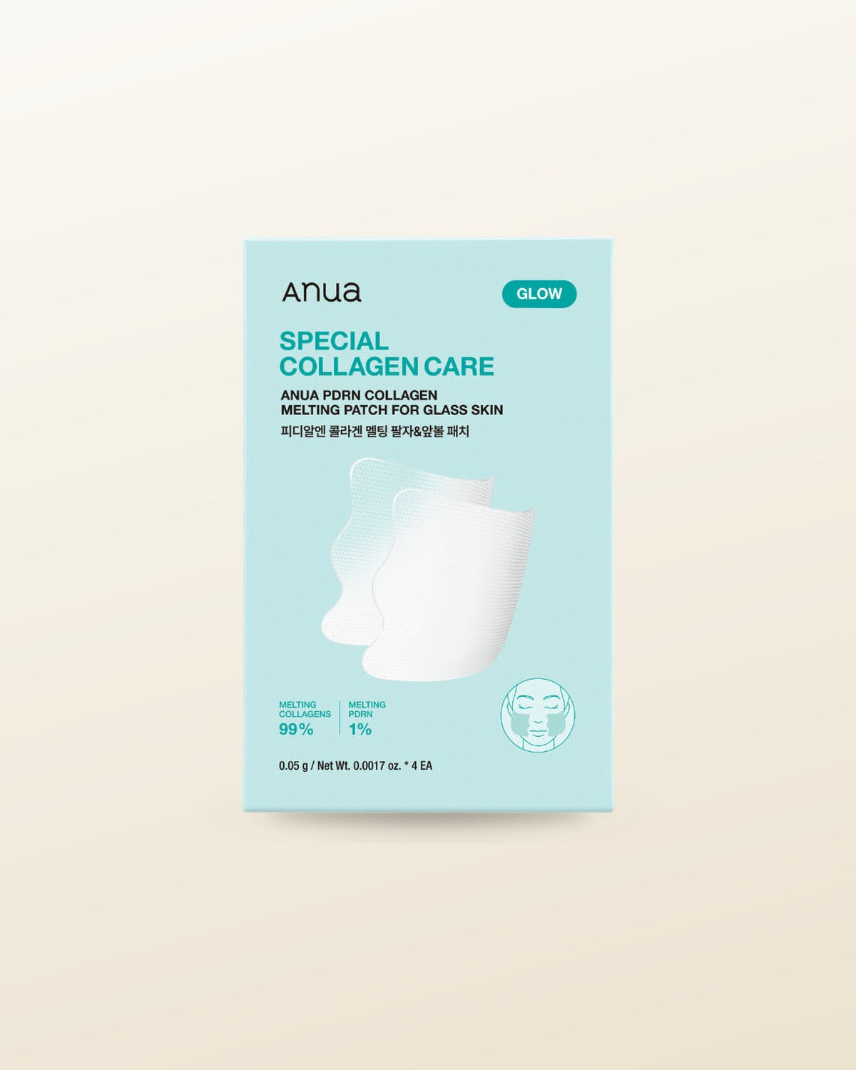 Anua PDRN Collagen Melting Patch For Glass Skin 0.05g X 4ea - tonal render