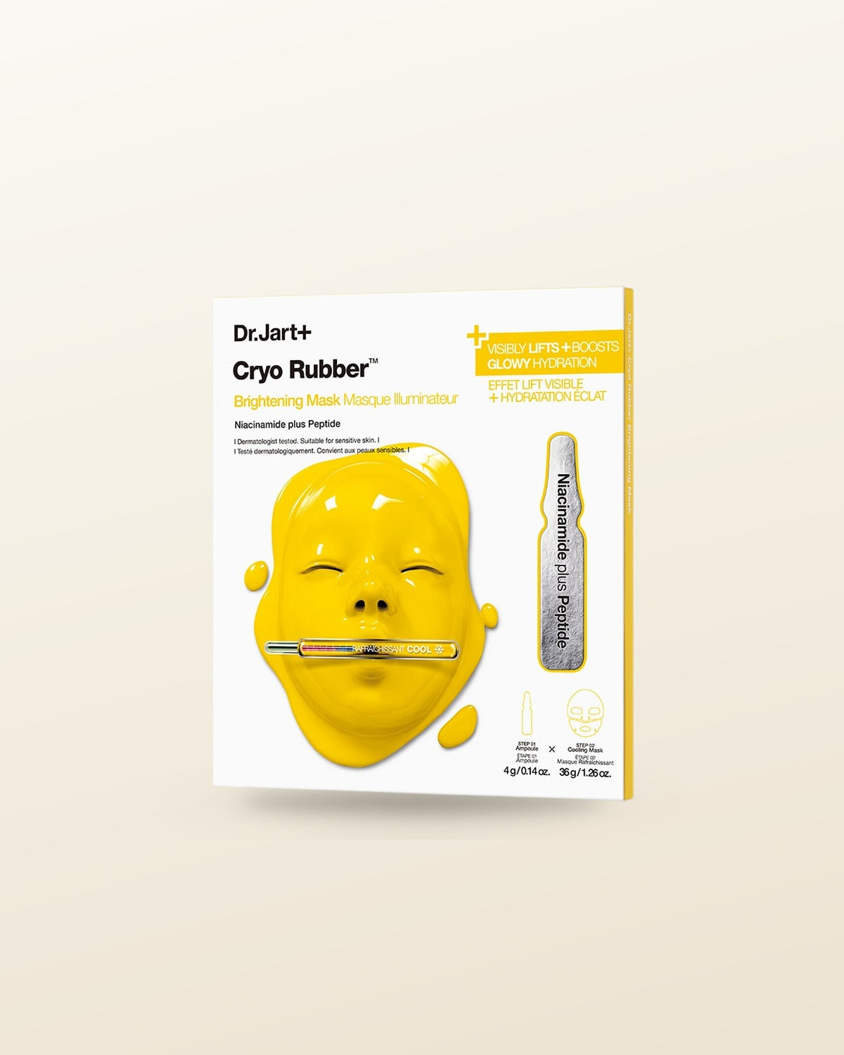 Dr.Jart+ Cryo Rubber Brightening Mask (Ampoule 4g + Rubber Mask 36g) 1ea - tonal render