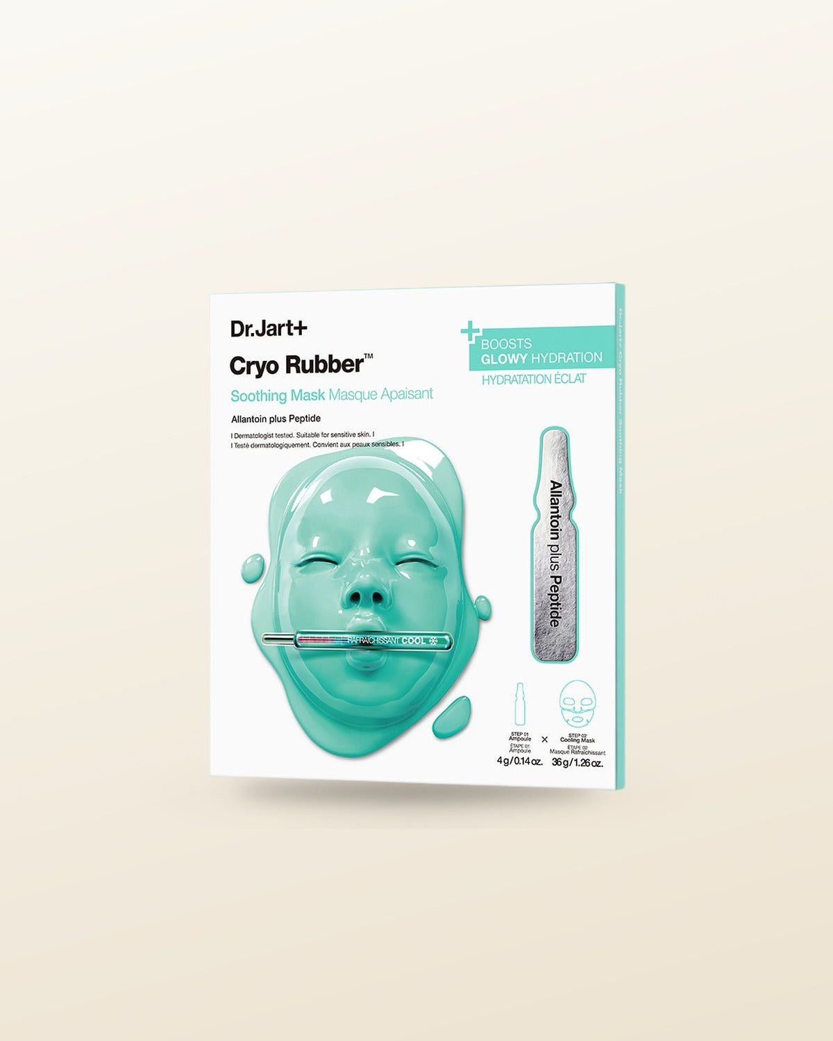 Dr.Jart+ Cryo Rubber Soothing Mask (Ampoule 4g + Rubber Mask 36g) 1ea - tonal render