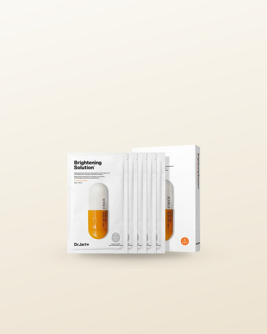 Dr.Jart+ DERMASK BRIGHTENING SOLUTION FACE MASK (5 Sheets) - tonal render