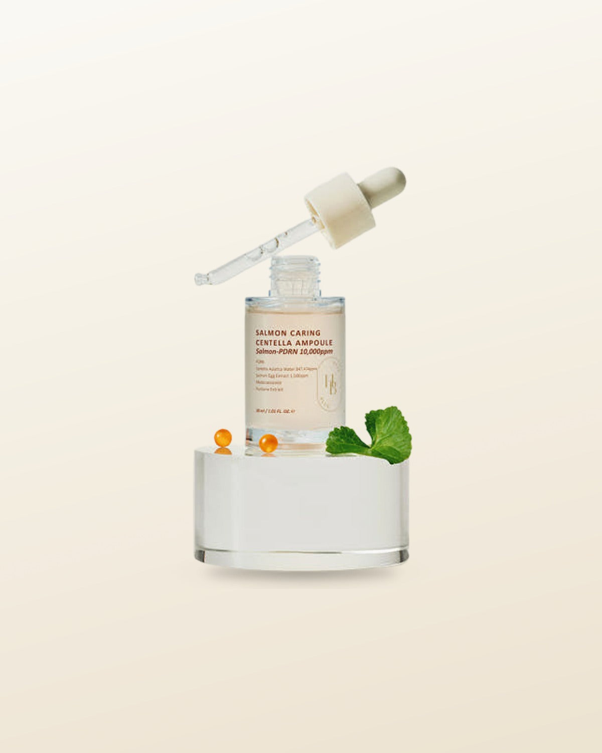 HEVEBLUE Salmon Caring Centella Ampoule 30ml - tonal render