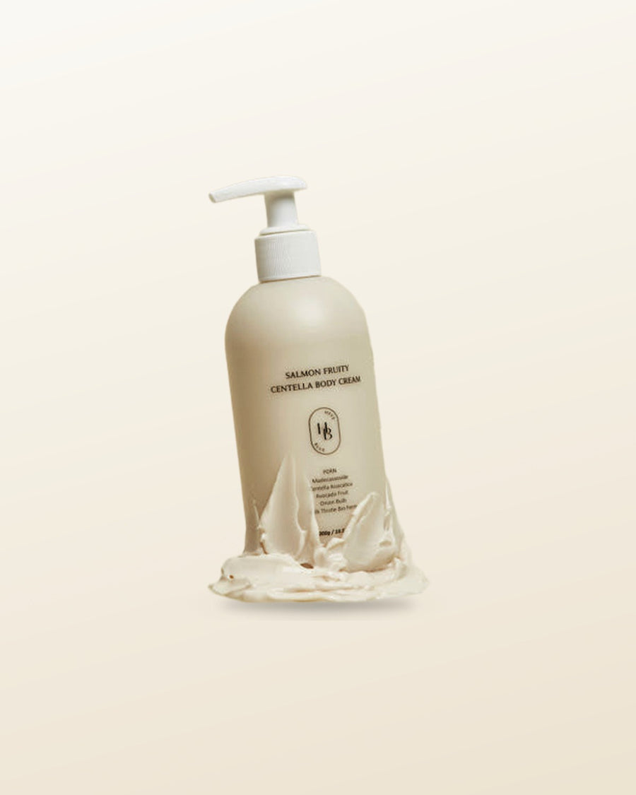 HEVEBLUE Salmon Fruity Centella Body Cream 300g - tonal render