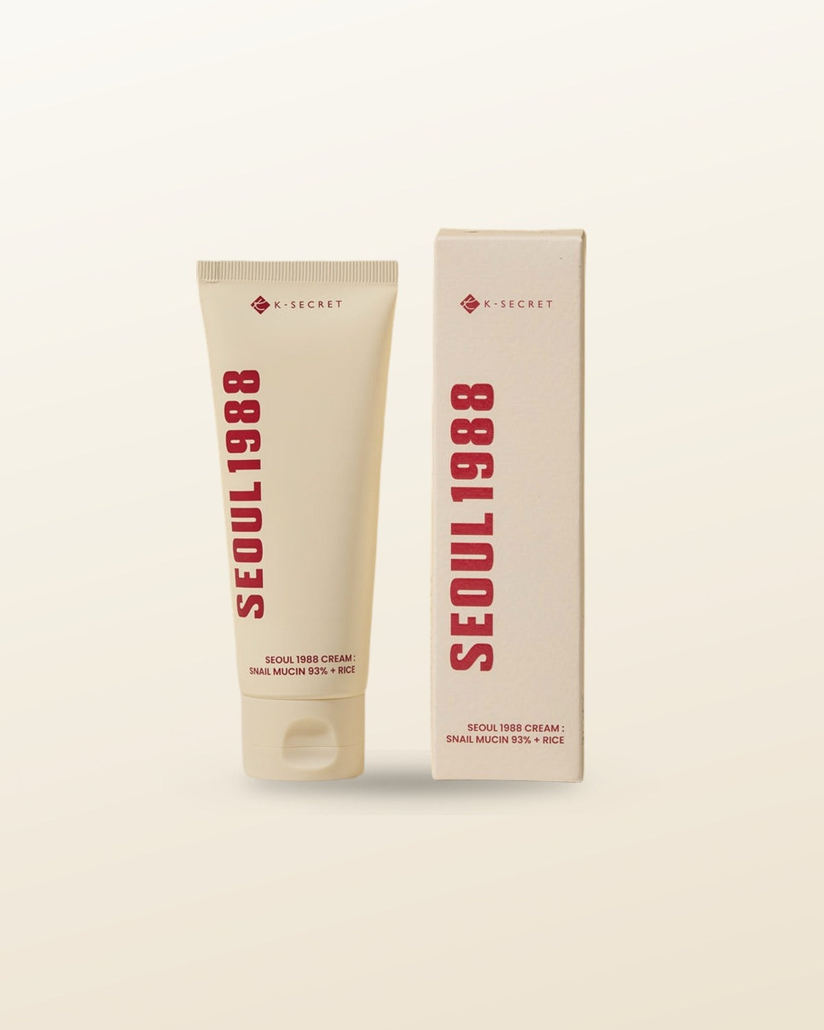 K-SECRET SEOUL 1988 Cream : Snail Mucin 93% + Rice 100ml - tonal render