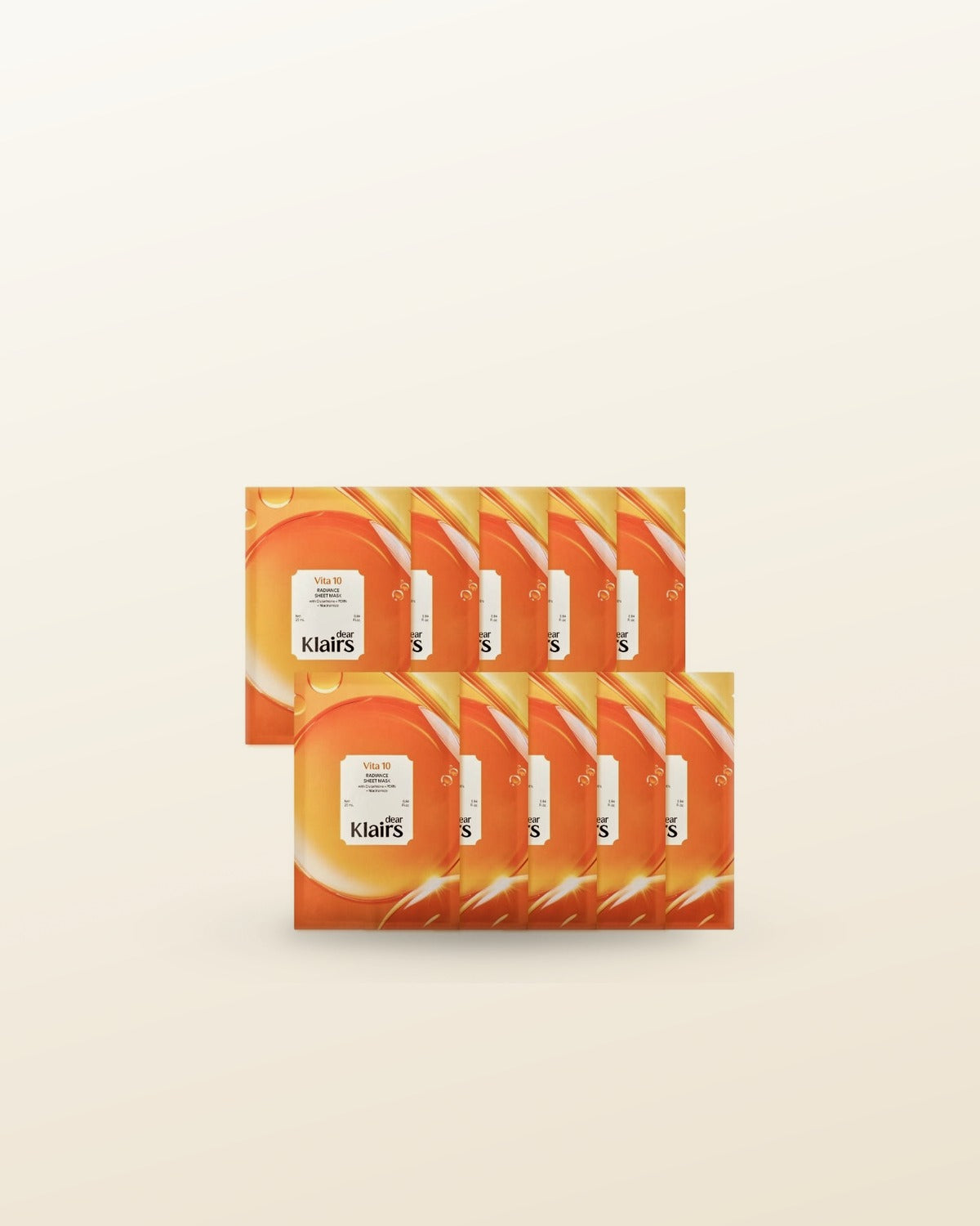 KLAIRS Vita 10 Radiance Sheet Mask Set 25ml X 10ea - tonal render