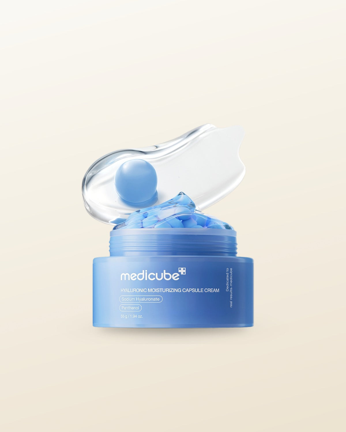 medicube Hyaluronic Moisturizing Capsule Cream 55g - tonal render