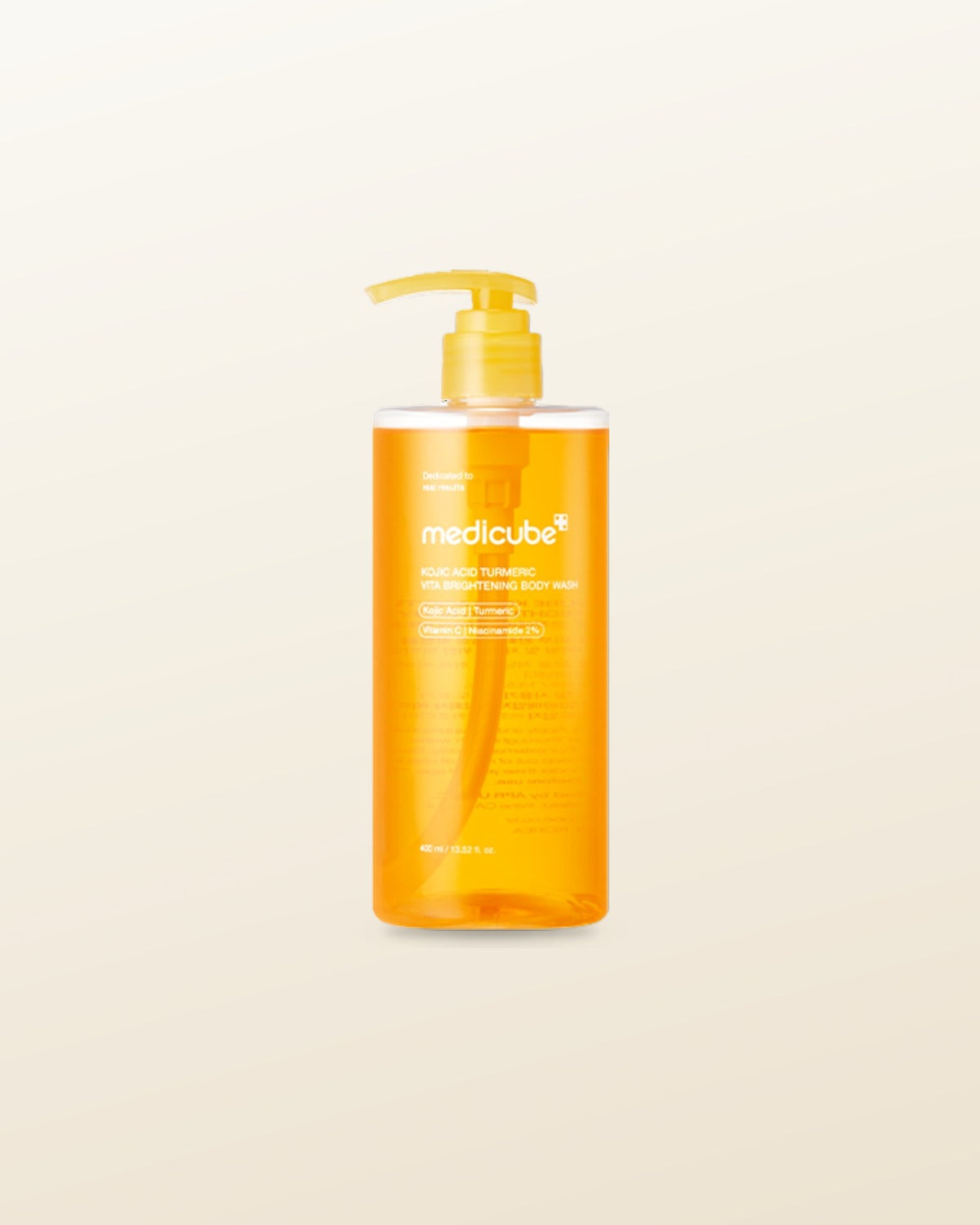 medicube Kojic Acid Turmeric Vita Brightening Body Wash 400ml - tonal render