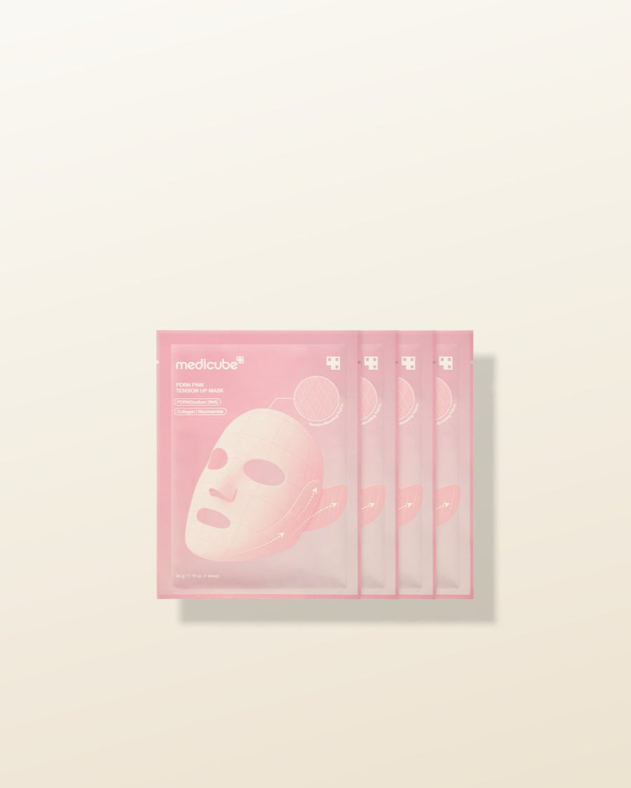 medicube PDRN PINK TENSION UP MASK SET 34g X 4ea - tonal render