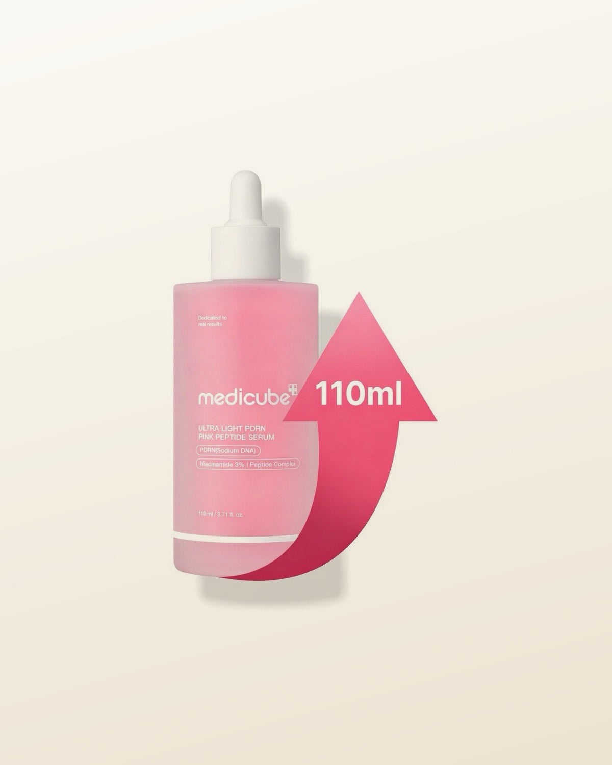 medicube Ultra Light PDRN Pink Peptide Serum 110ml - tonal render