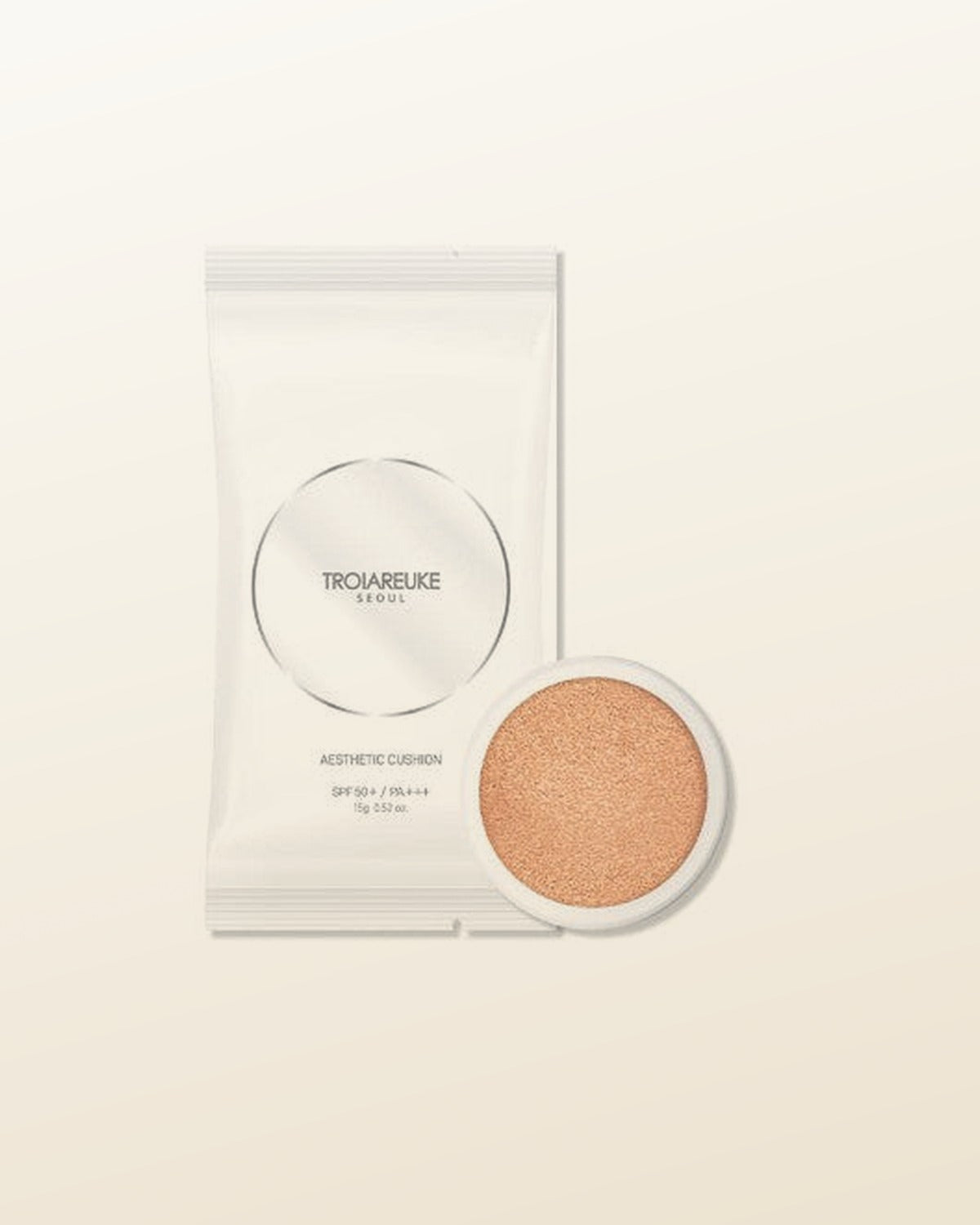 TROIAREUKE Seoul Aesthetic Cushion SPF50+ PA++++ 15g (2colors) [Refill] - tonal render
