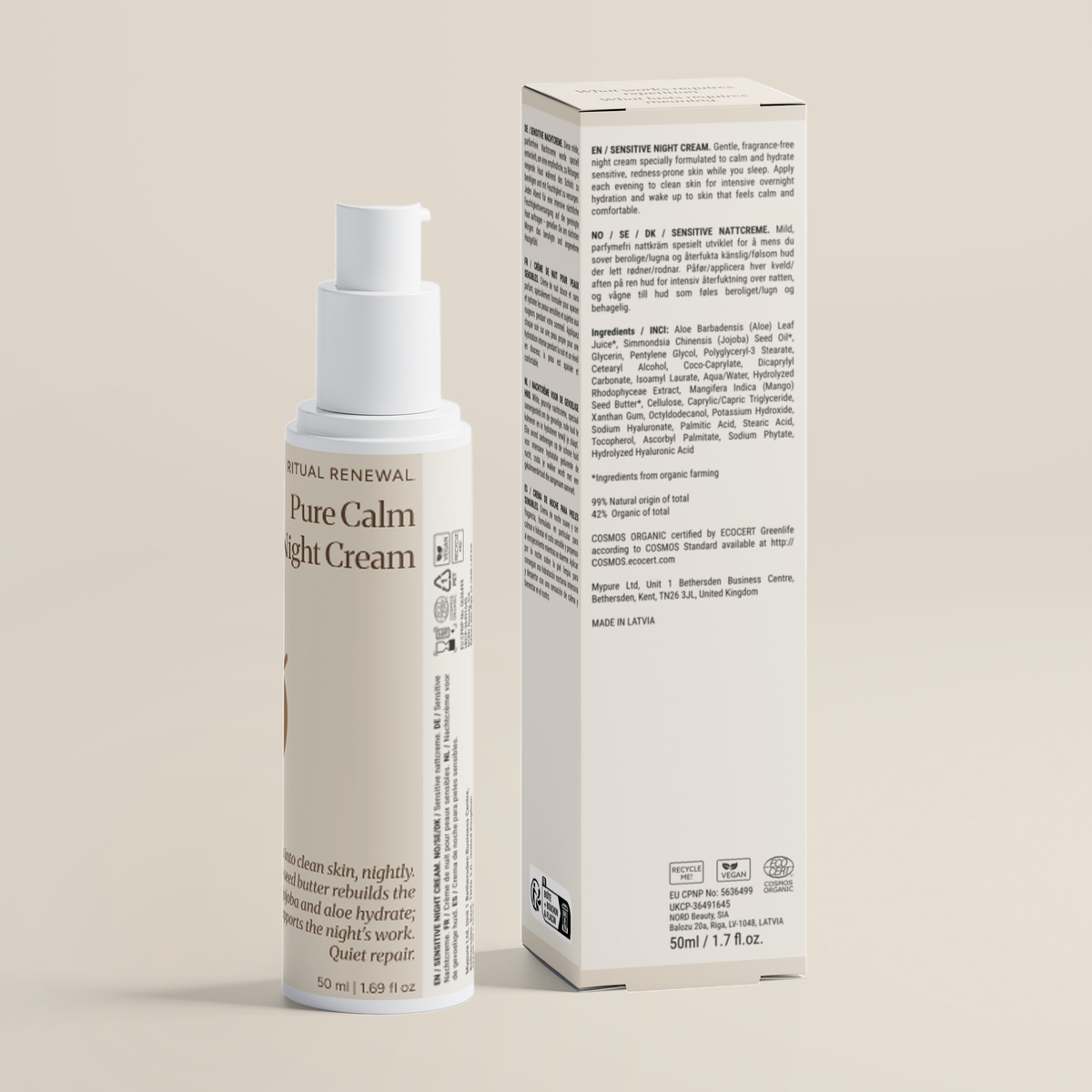 Pure Calm Night Cream — hero back