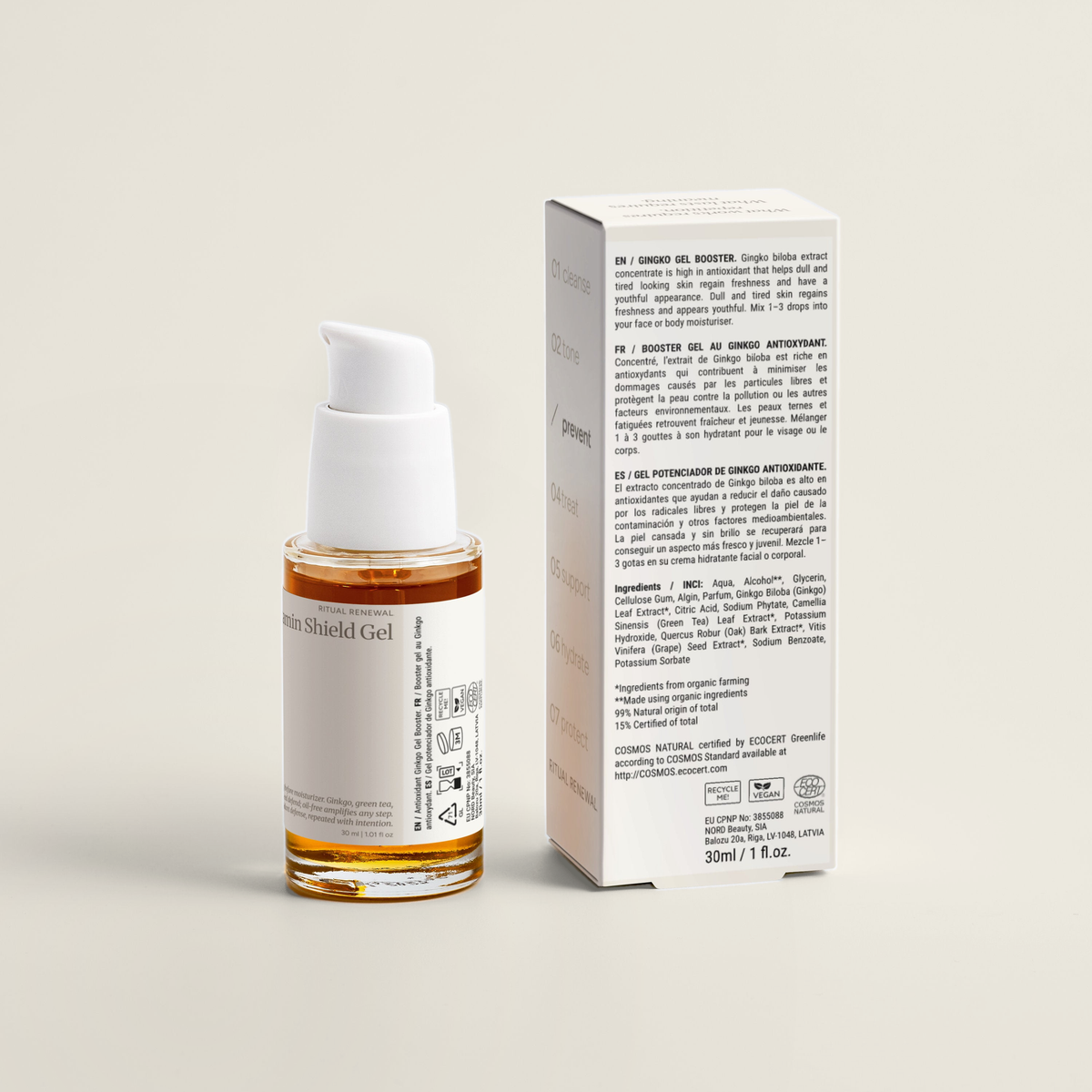 Vitamin Shield Gel — back